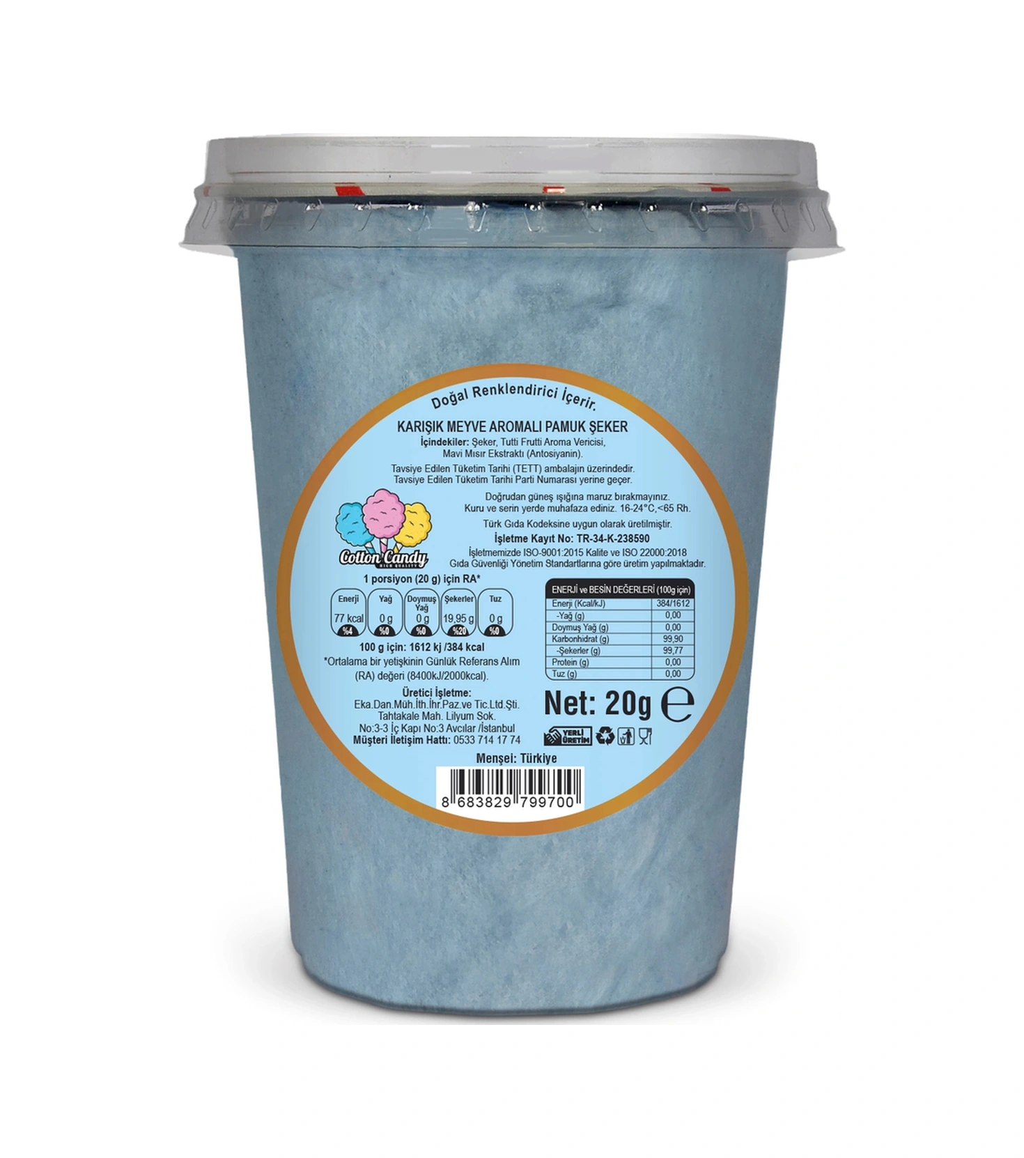 Tutti Frutti Aromalı Gurme Pamuk Şeker