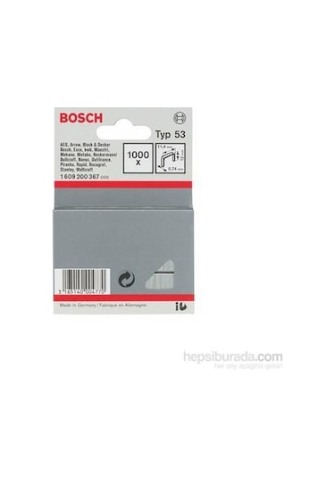 Bosch Zımba Teli Tip 53 11.4x0.74x12 mm - 1609200367