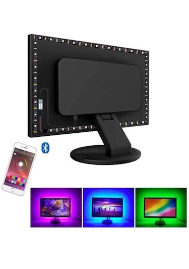3 Metre Tv Arkası Led Bluetoothlu Sese Duyarlı Led Işık Tv-pc-oto