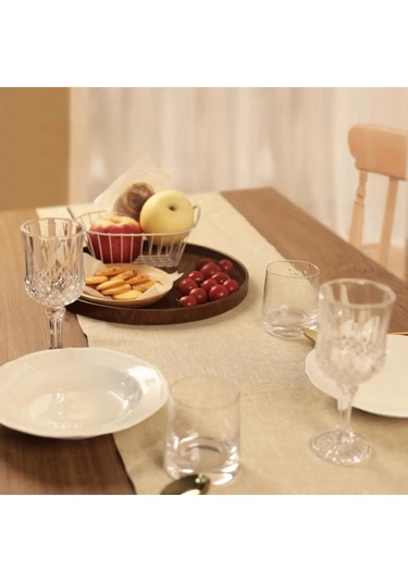 Renkli Fil Runner, Runer, Masa Örtüsü, Sofranıza Zarafet Katın Runner, Masa Örtüsü Krem