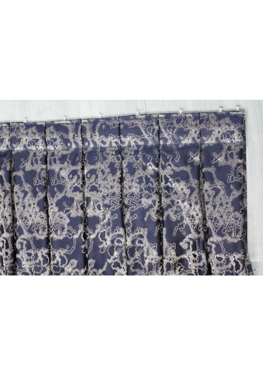 Jakar Fonluk Sahil Desen 1/3 Sıklık Korniş İçin Tek Kanat Lacivert