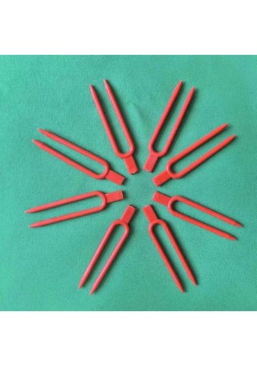 Reedark 100 Adet Çilek Tohumluk Çatalı, Bahçe Sarma Sabitleyici, Tiyatro Kök Sabitleme Aleti