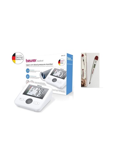 Beurer BM 27 Tam Otomatik Üst Koldan Ölçer Tansiyon Aleti + Pulsemed Ateş Ölçer