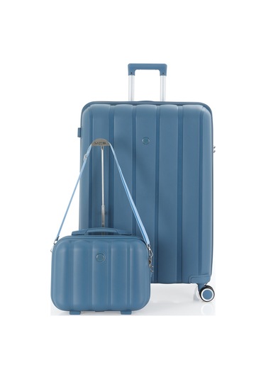 Mçs Polipropilen 2li Valiz Seti Büyük & Makyaj V305 S21yy1000081-set 10227 Sky Blue
