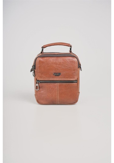 Ççs 31604 Hakiki Deri Askılı Çanta Kahve