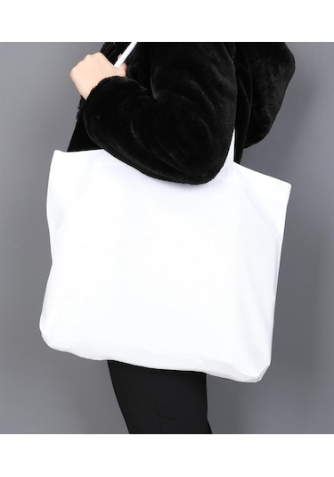 Keten Görünümlü Körüklü Kadın Kol Ve Omuz Çantası Kar Beyaz-1410