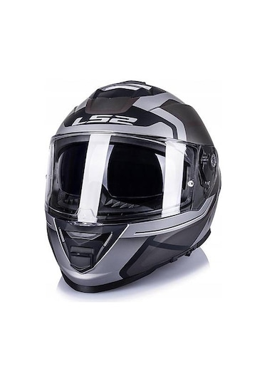Ls2 Storm 2 Faster Mat Tıtanıum Kapalı Motosiklet Kaskı Gri