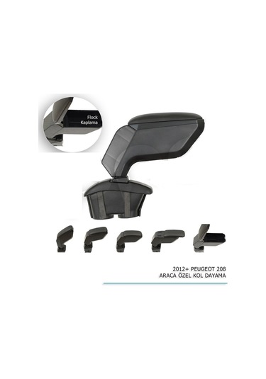 Peugeot 208 Uyumlu Araca Özel Kol Dayama Siyah 2012+ Parça