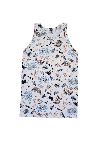 6Lı Erkek Çocuk Renkli Atlet Pamuklu Askılı Empirme Elastan