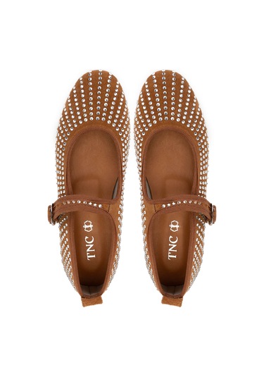 Tamer Tanca Kadın Hakiki Deri Taba Süet Babet Ayakkabı 970 7988 Bn Ayk 25 Taba Suet Taba Süet