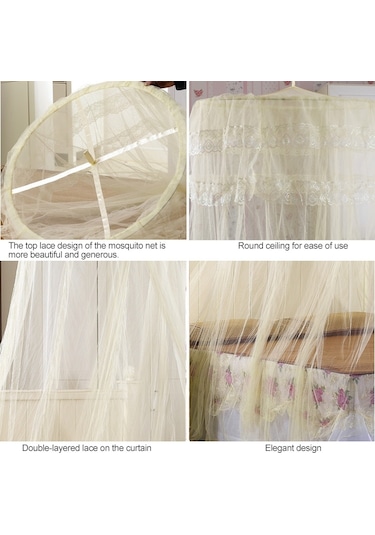 Ev Dairesel Asma Tavan Cibinlik Prenses Çadırları Beyaz