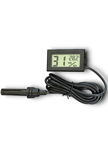 Dijital Sıcaklık Ve Nem Ölçer Siyah Higrometre Termometre