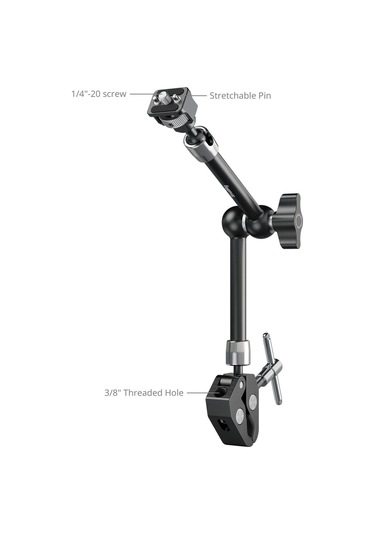Smallrig 5311 Yengeç Şekilli Kelepçeli Sihirli Kol 11'' Siyah