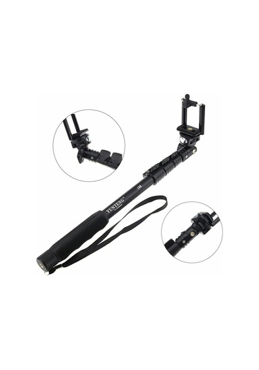 Teltree Yunteng Yt-0188 Bluetooth Kontrollü, Ayarlanabilir Uzunluklu, Katlanabilir Selfie Çubuğu Ve Telefon Tutucu