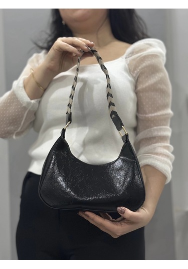 Biçomi Kraş Siyah Cilt Çanta Siyah