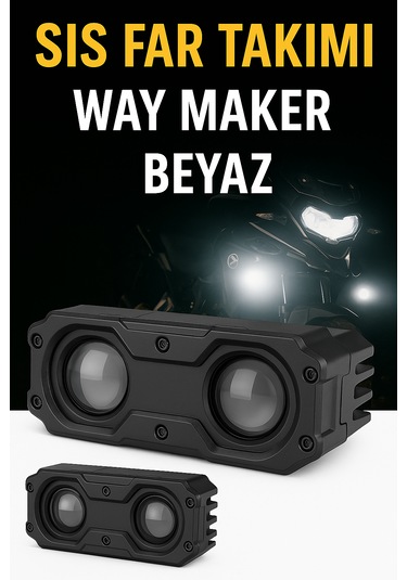 Way Maker 40 Watt Beyaz Profesyonel Motosiklet Sis Farı