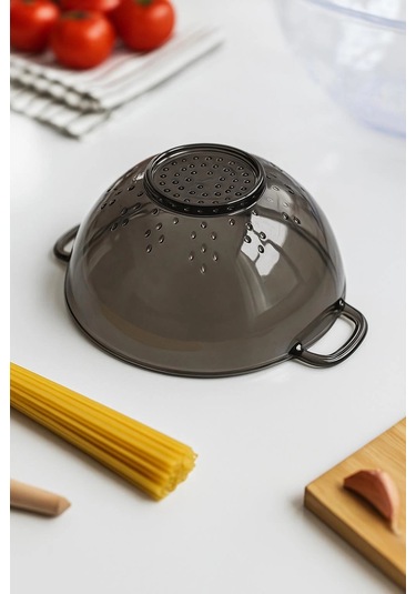 Akrilik Füme Mini Pirinç Süzgeçi & Bakliyat Süzgeçi 3 Su Bardağı Ölçülü Çok Renkli