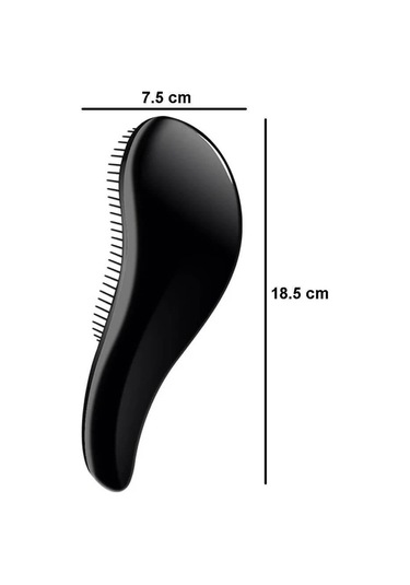 Koodmax Oval Dolaşık Önleyici Saç Fırçası - Saç Açıcı Tarak - Siyah