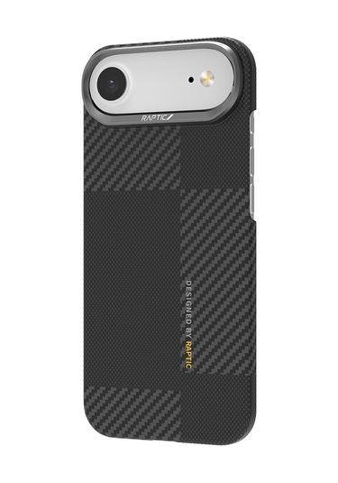 Iphone Uyumlu 17 Air Kılıf M-safeli 600d Metal Kamera Çerçeveli Raptic Aramid Fiber Geotik Serisi Siyah