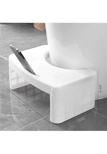 Wondernest Tuvalet Tabure Pedalları Lichen Kaymaz Takılıp Çıkarılabilir Beyaz Banyo Ayağı Beyaz