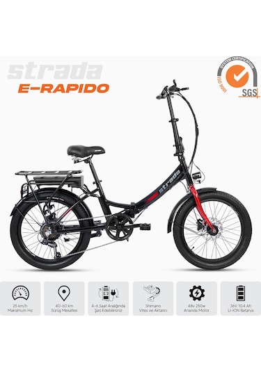 Stradacycles E-Rapido Hd 20 Jant Katlanabilir Elektrikli Bisiklet
