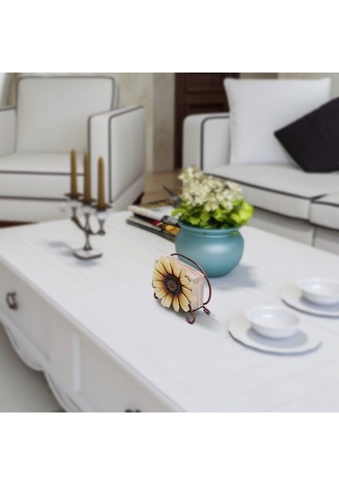 Xianwen Geeroyoo Şık Papatya Desenli Demir Peçetelik - Modern