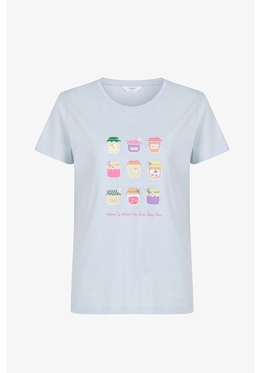 Penti Açık Mavi Sweet Breakfast Pantolon Pijama Takımı