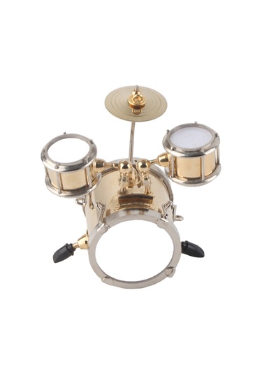 Vkemall Miniatur Müzik Aleti: Bakır Üç Davul Modeli, Detaylı Tasarım, Hediye Kutusuyla, Muzisyenlere Özel Hediyelik Süs