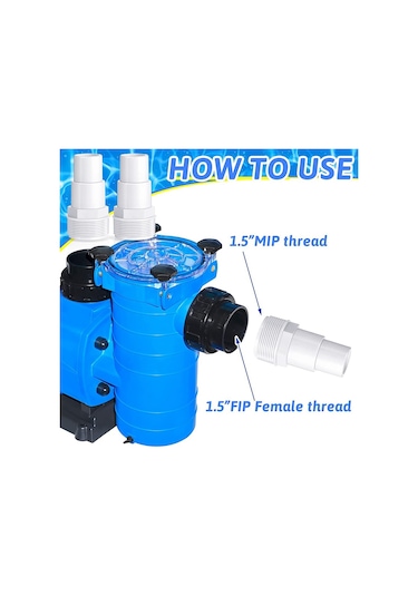 Boru Bağlantı Adaptörü 3,8 Cm/1,5 İnç Dişli Hortum Bağlantı Parçaları Konnektörü