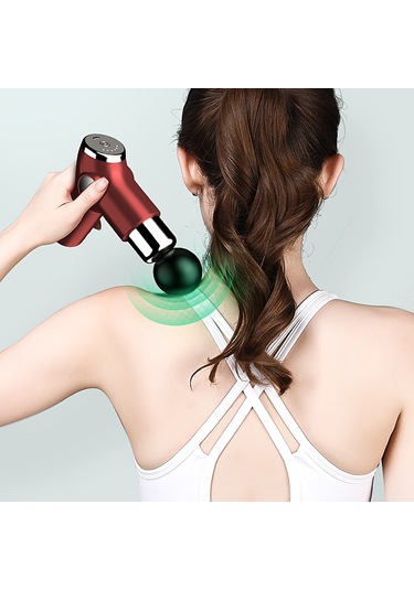 Sones K515 Mini Fasya Silahı Fitness Relax Kas Masaj Silahı Lcd Versiyon 32 Vites Yeşil