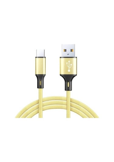 Usb Tip C Kablo İçin Huawei Onur Xiaomi Samsung Uyumlu Süper Şarj 3a Hızlı Şarj Usb C Altın 0.25m
