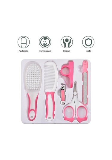 Suofeng Bebek Bakım Seti - 6 Parça Güvenli Tırnak Makası, Tarak Ve Fırça İçeren Yenidoğan Hijyen Kiti