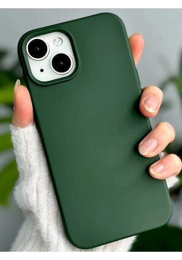 İphone 13/14 Uyumlu Lansman Kılıf Leke Kir Su Tutmayan Yüzey İçi Kadife Mükemmel Hissiyat Haki