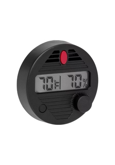 Xikar Round Siyah Dijital Higrometre Nemölçer