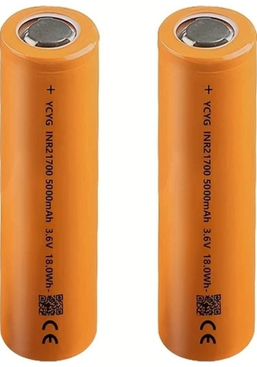 Lumaworld 2 Adet 3.6v 21700 Pil 5000mah Tırpan Fener El Aletleri