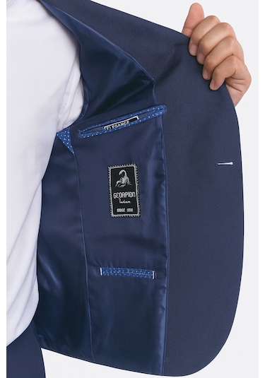 Erkek İtalyan Kesim Tek Düğmeli Blazer Ceket Klasik Ve Modern Şıklık Lacivert