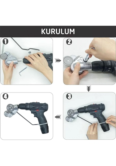 Rox 0185 Şarjlı Matkaplar İçin Metal Plaka Ve Sac Kesme Aparatı
