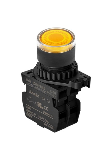 Autonics S2pr-p3yadm ,kontak-1a Sarı-24v Yaylı M22 Buton