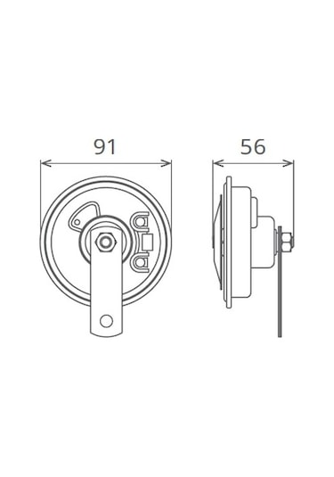 Seger 50Fk1200-02 Kalın Ton 12V 105-118Db A Didit Disk Korna