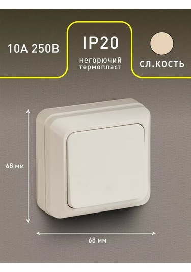 Intro Quadro 250v Tekli Düğmeli Anahtar 261824260