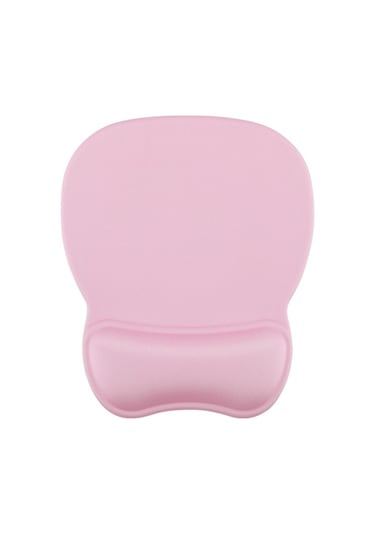 Hafızalı Köpük Bilek Desteğine Sahip Ergonomik Mouse Pad, Dizüstü Bilgisayar İçin Rahat Mouse Pad, Ağrıyı Hafifleten Bilek Desteği, Düz Pembe Çok Renkli