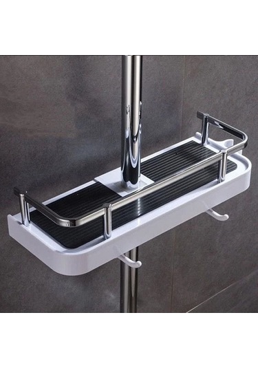 Wondernest Sondaj Siyah Raf Organizatör Lichen Temizleme Hiçbir Duş Depolama Banyo Ürünü Hn Siyah