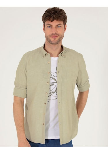 Pierre Cardin Erkek Haki Gömlek Desenli 50265119-vr027 Haki