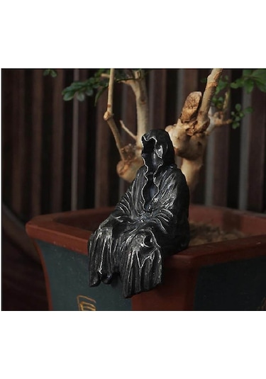 CajuArt Siyah Gotik Hayalet Heykeli Masa Raf Ucu Dekoratif Biblo
