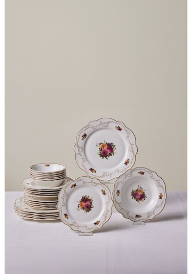Karaca  Forever Bone Antique 24 Parça 6 Kişilik Yemek Takımı