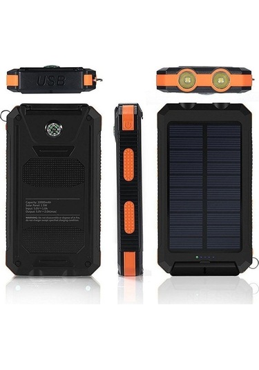 Pazly Su Geçirmez 20000mah Güneş Enerjili Powerbank Pusula Tasarımı Su Geçirmez, Hafif, Güçlü Ve Pratik Enerji Sağlayıcı