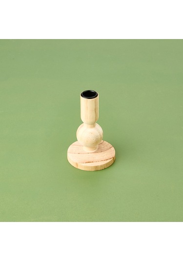 Kpmm Konik Şamdan - Krem - 9,5x9,5x12,8 Cm Renkli