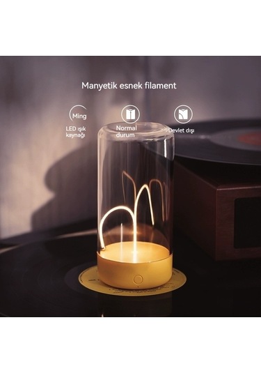 Pazly Kuantum Işık Yatak Odası Lambası, Uyku Ve Başucu Atmosferi İçin Hediyelik Beyaz Beyaz