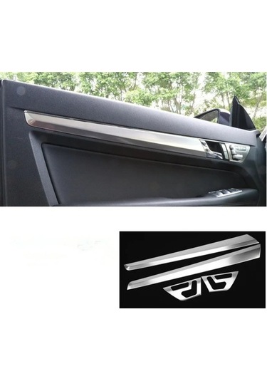 Mercedes Benz E Sınıfı Coupe W207 C207 W20 E200 E260 E300 2009-2013 İçin Gümüş Araba Kapı Paneli Döşeme Şeridi, 4 Adet