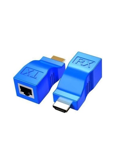 Senseı 30 Metre Hd-30 Cat6 Hdmı Extender İkili Mavi Adaptör